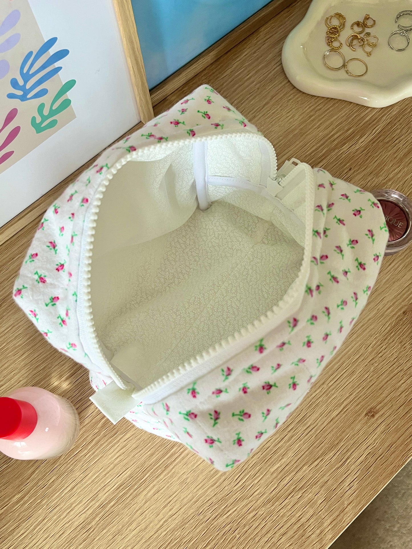 The Mini Rose Makeup Bag