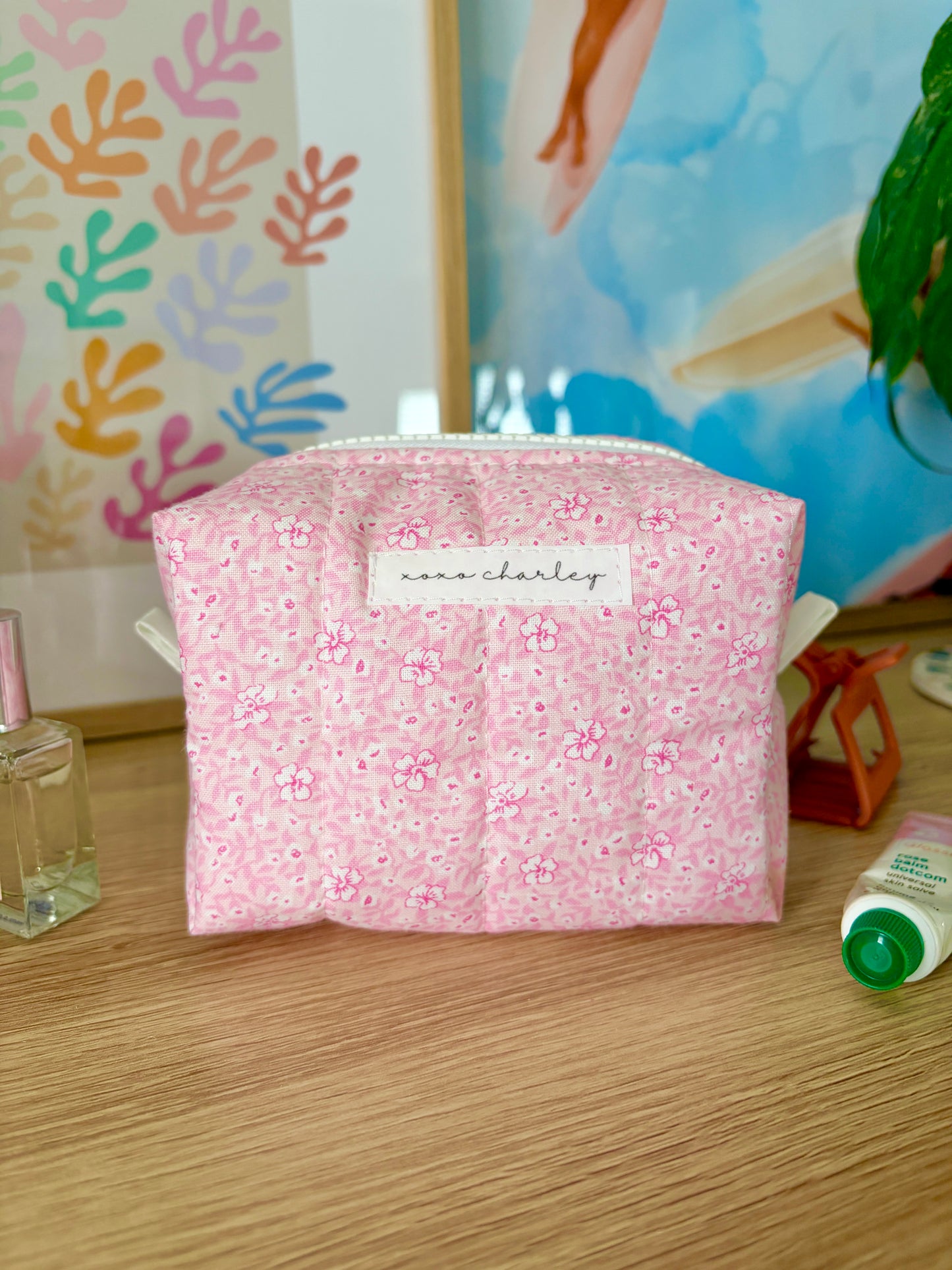 Pink Hawaiian Mini Makeup Bag