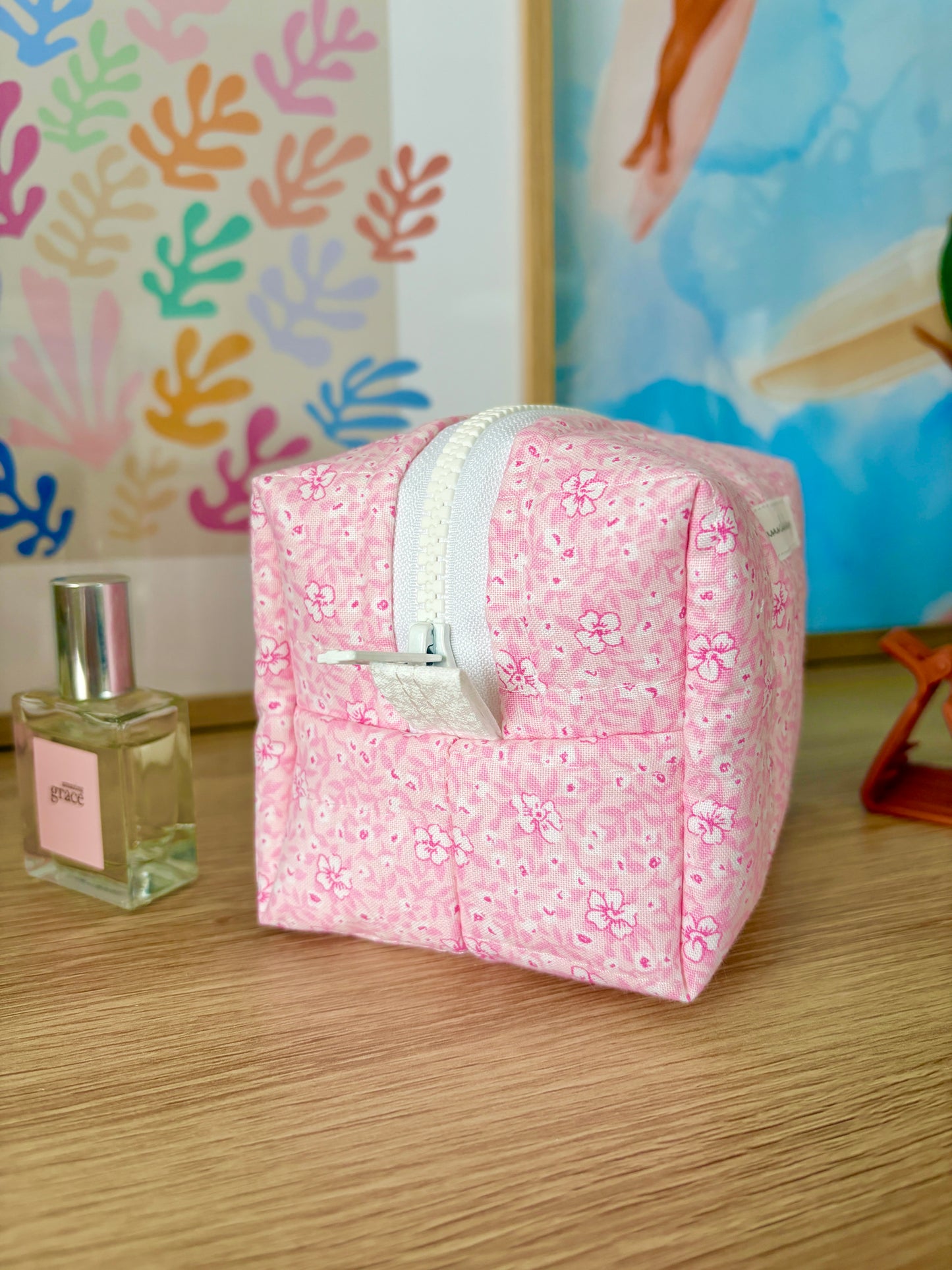 Pink Hawaiian Mini Makeup Bag