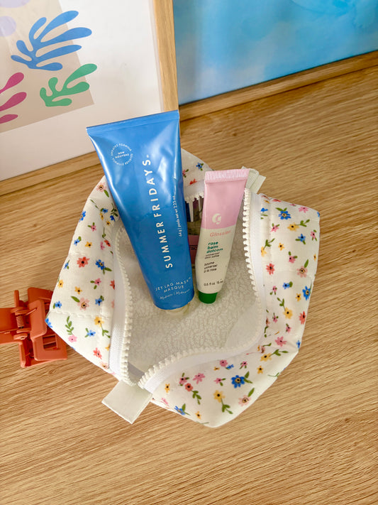 Mini Colorful Flowers Mini Makeup Bag