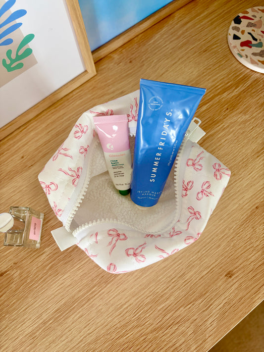 Mini Pink Bows Mini Makeup Bag