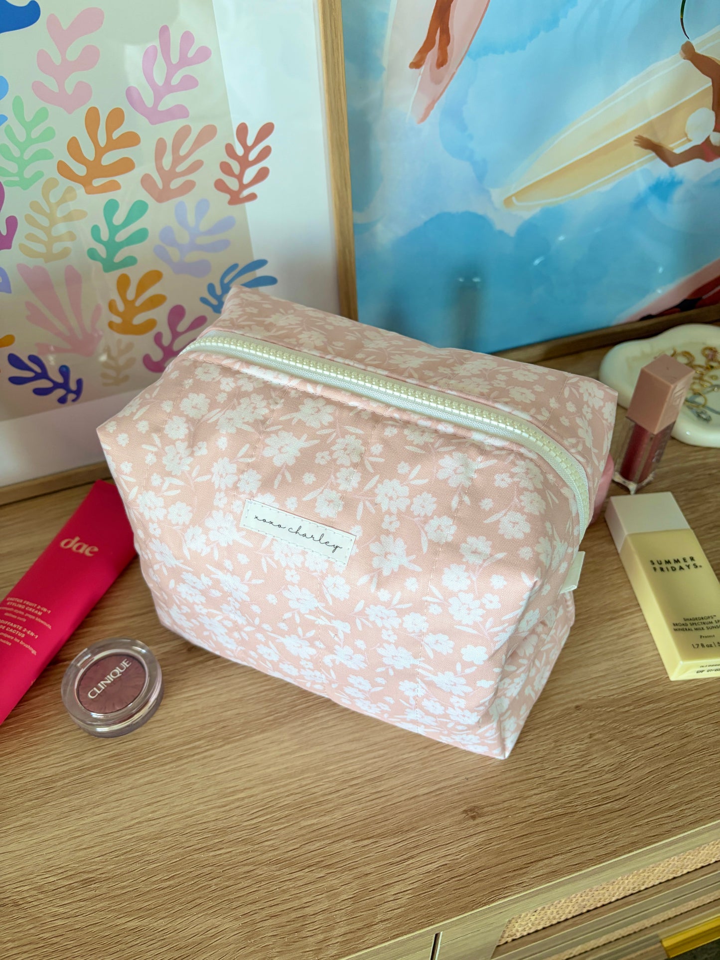 Floral Ballerina Large Makeup Bag