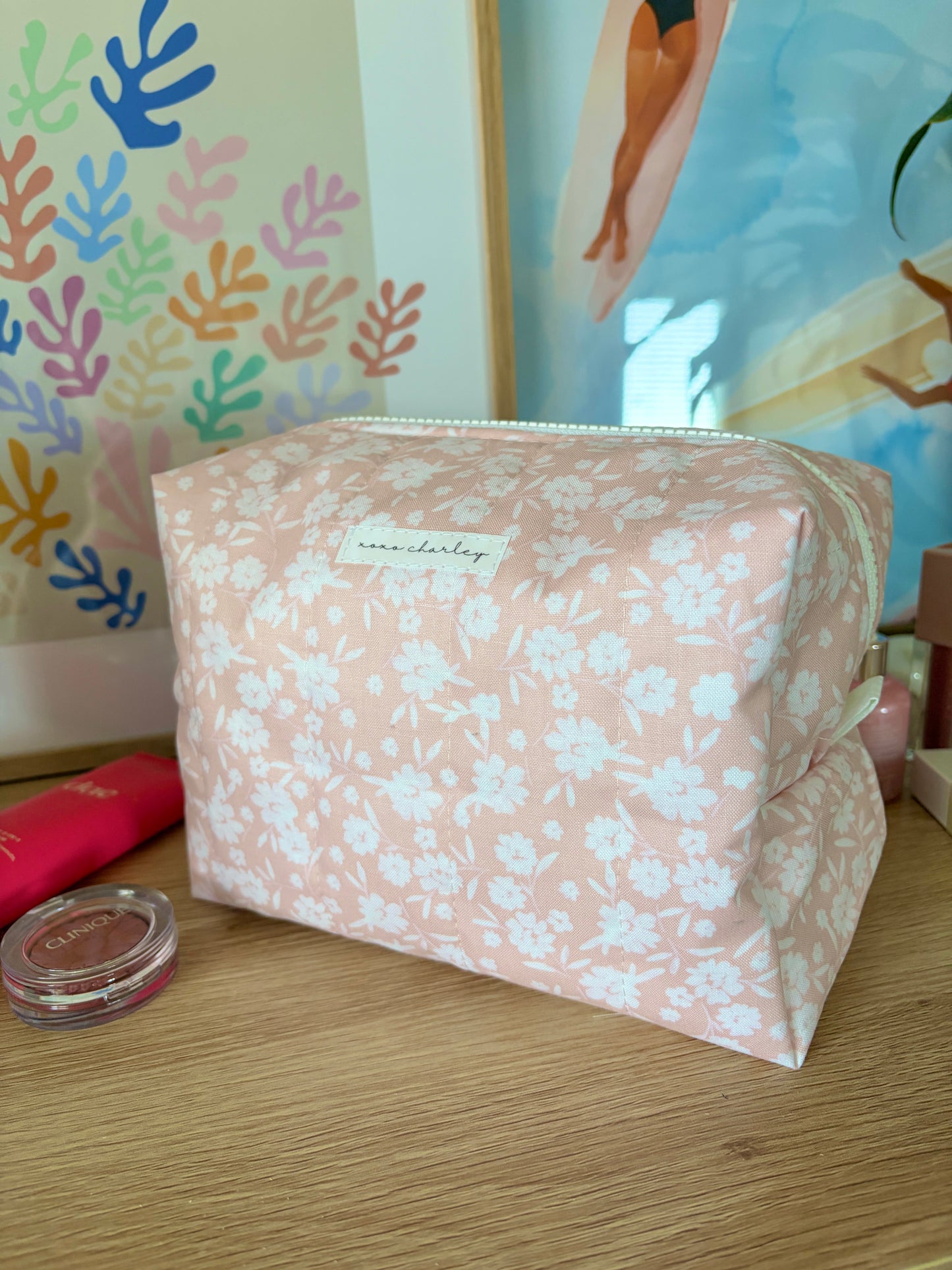 Floral Ballerina Large Makeup Bag