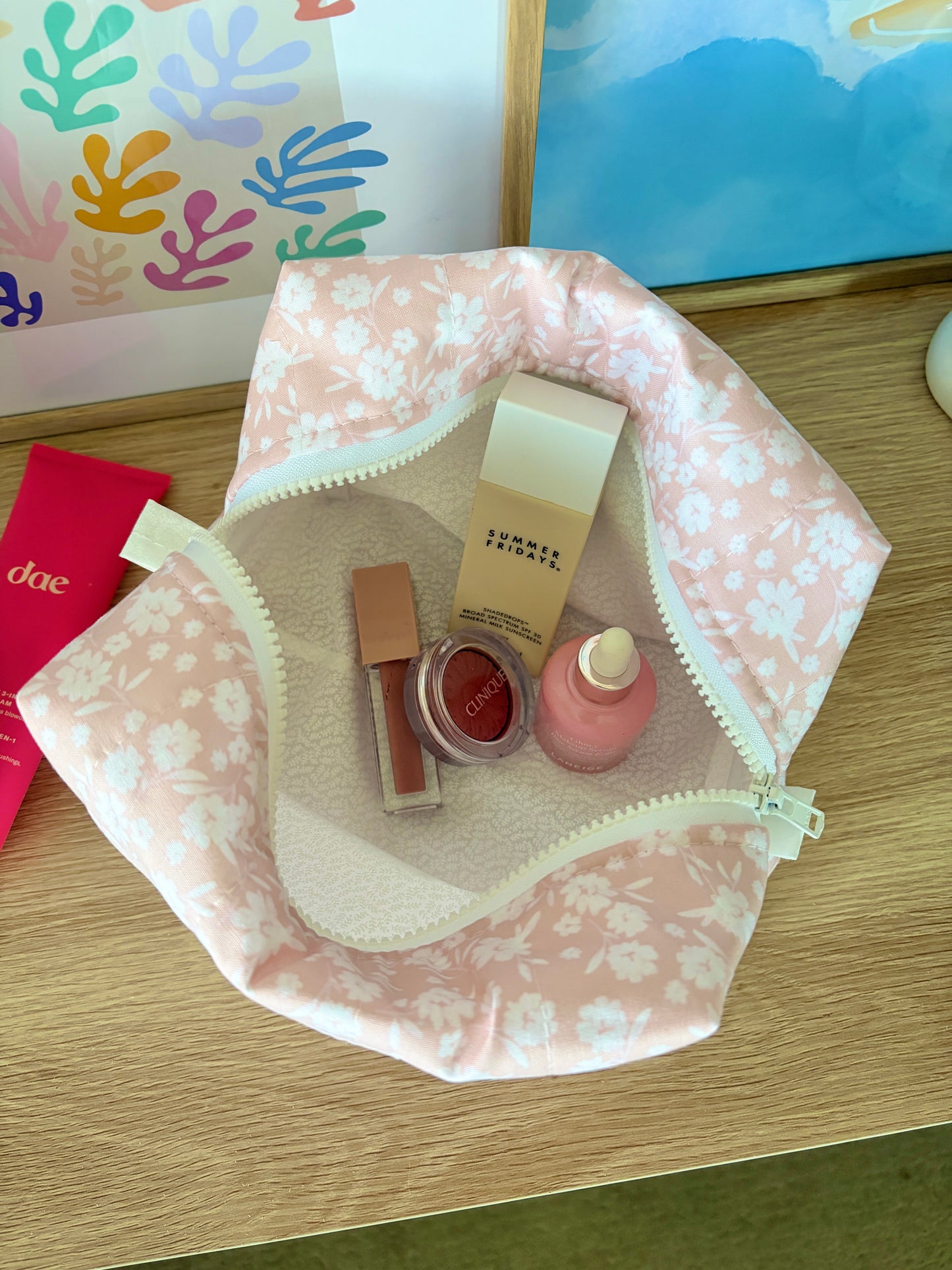 Floral Ballerina Large Makeup Bag