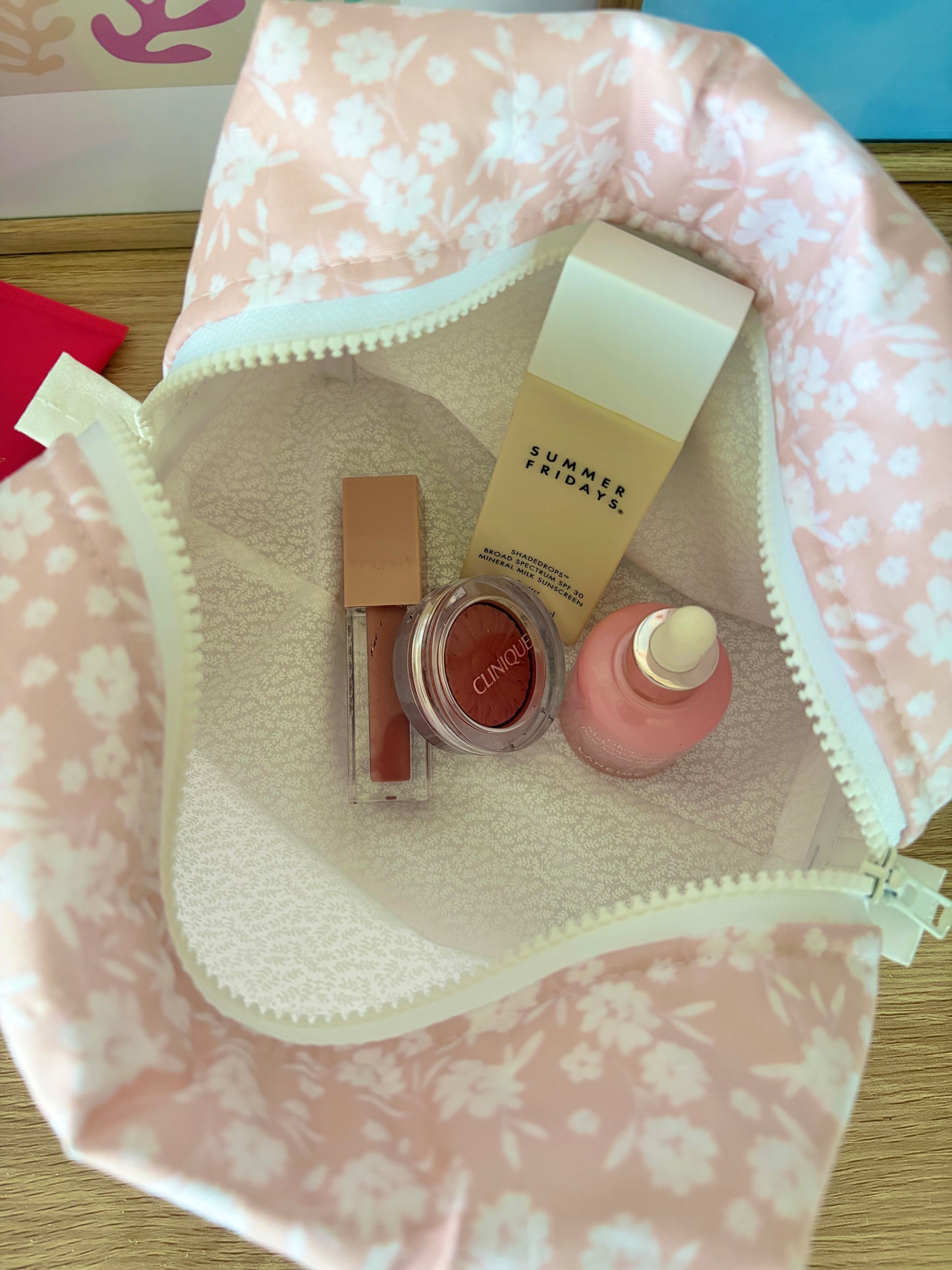 Floral Ballerina Large Makeup Bag