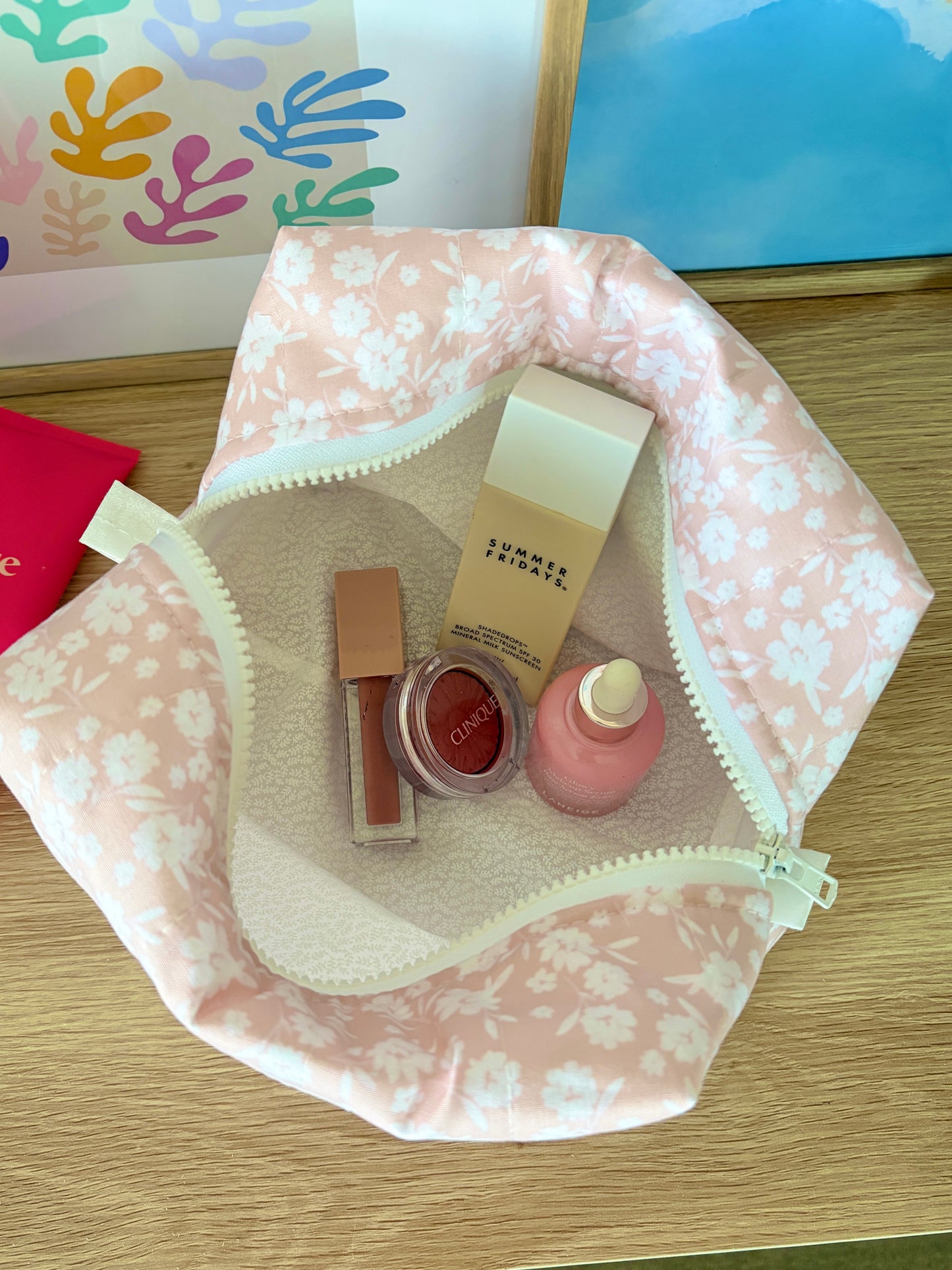 Floral Ballerina Large Makeup Bag