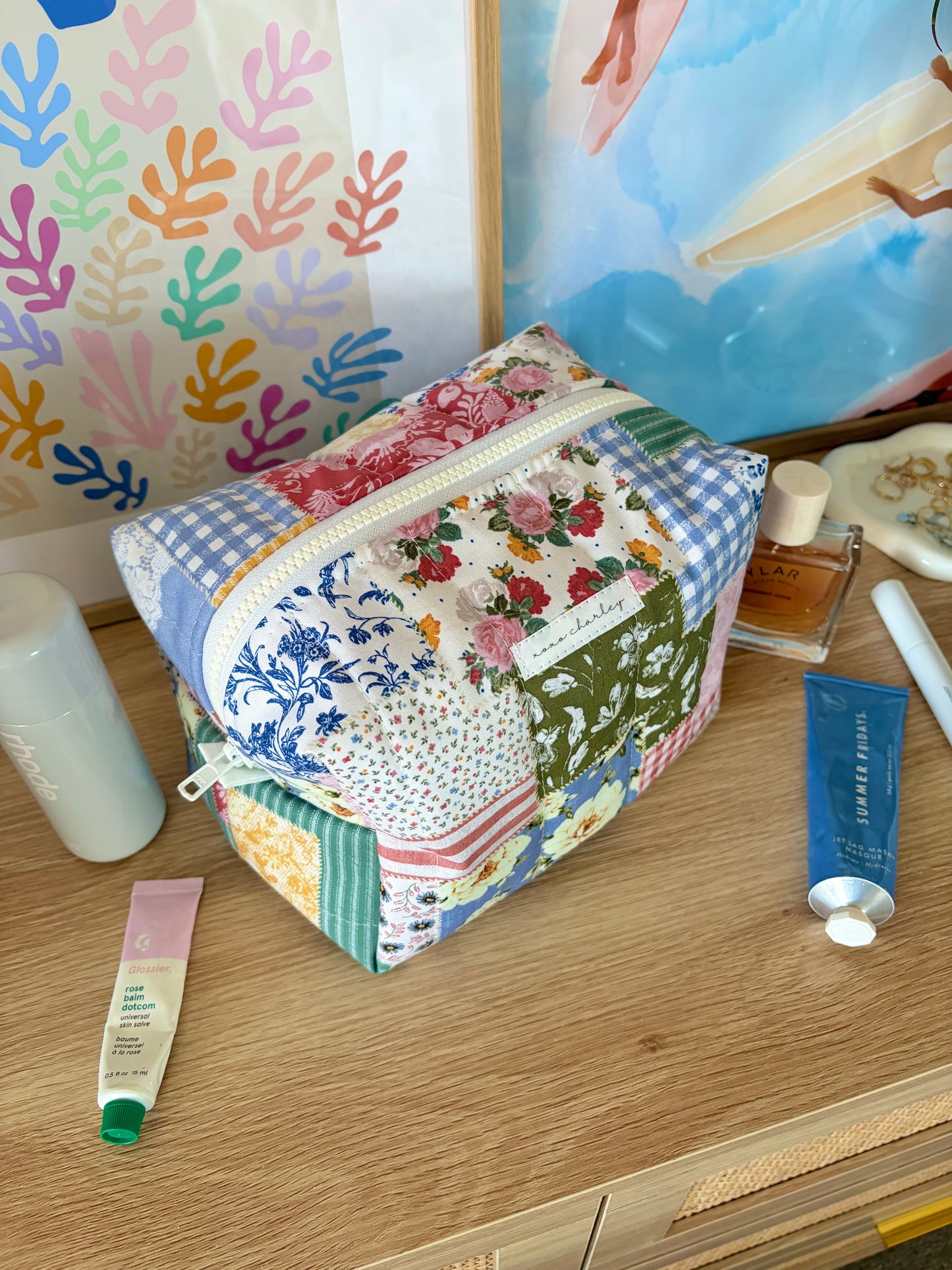 Colorful Picnic Large Makeup Bag