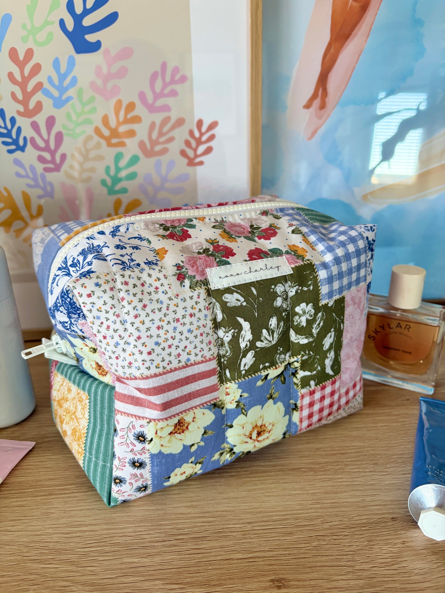 Colorful Picnic Large Makeup Bag