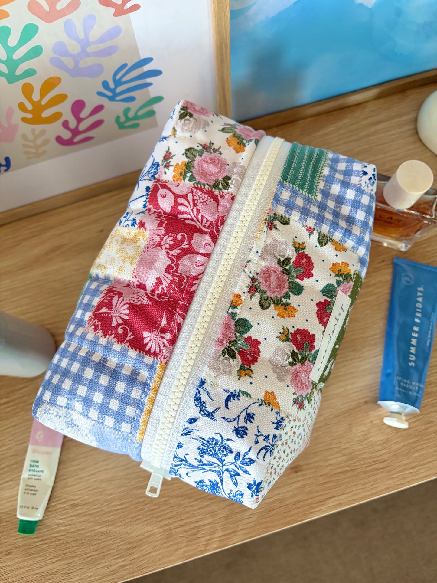 Colorful Picnic Large Makeup Bag