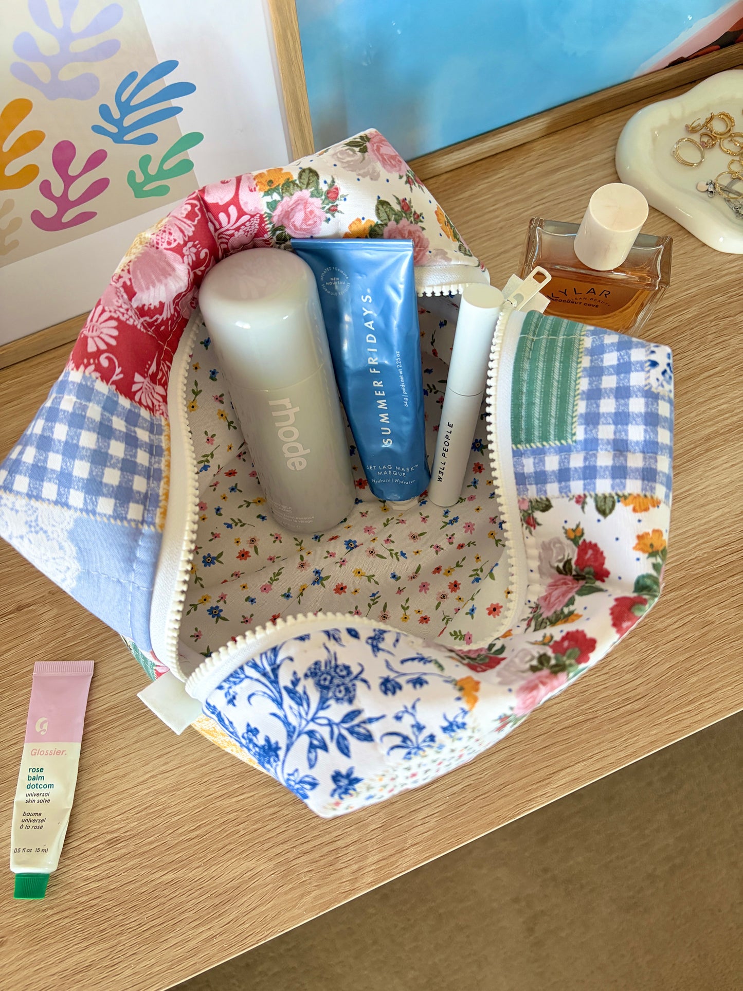 Colorful Picnic Large Makeup Bag