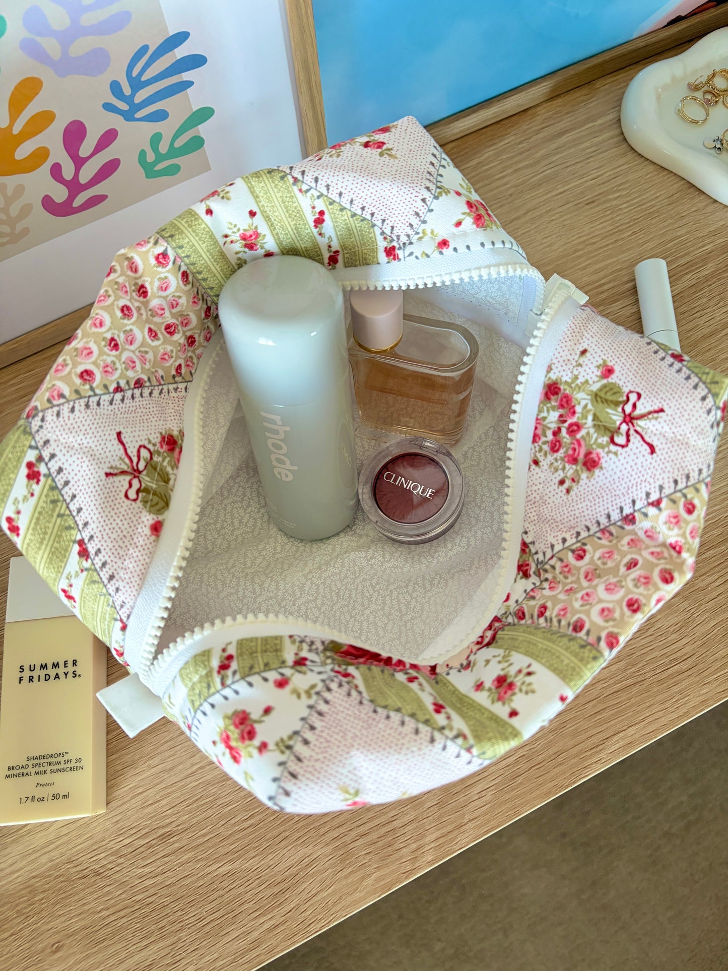 Rosette Large Makeup Bag