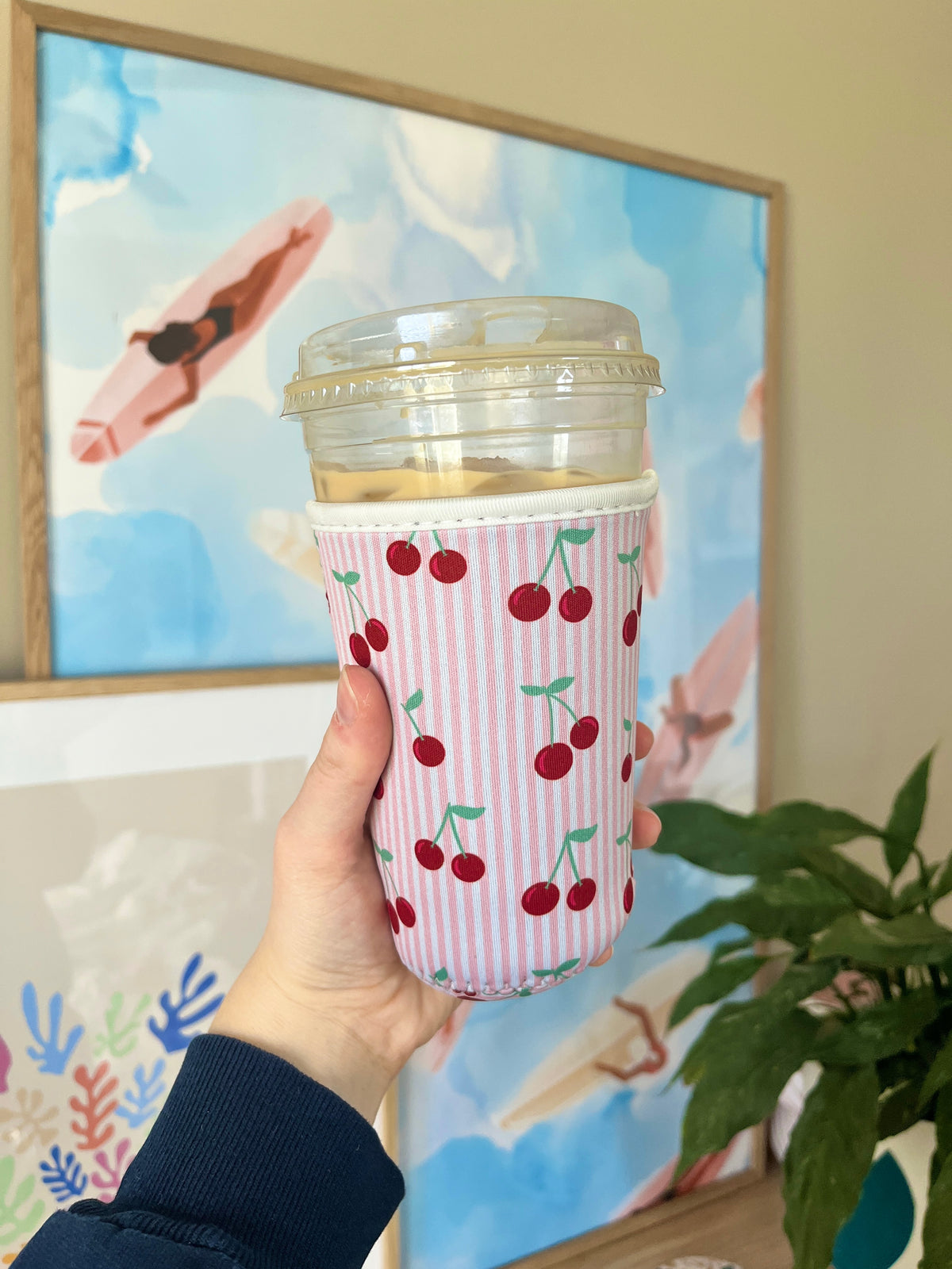 Medium Pink Cherry Cup Sleeve