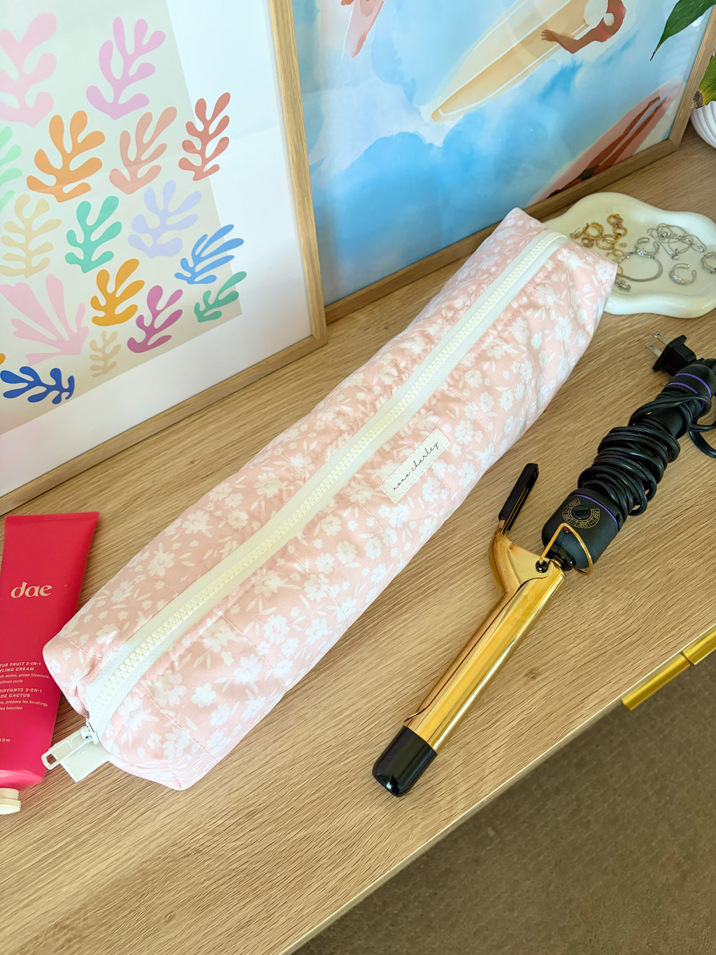 Floral Ballerina Medium Hair Tools Bag