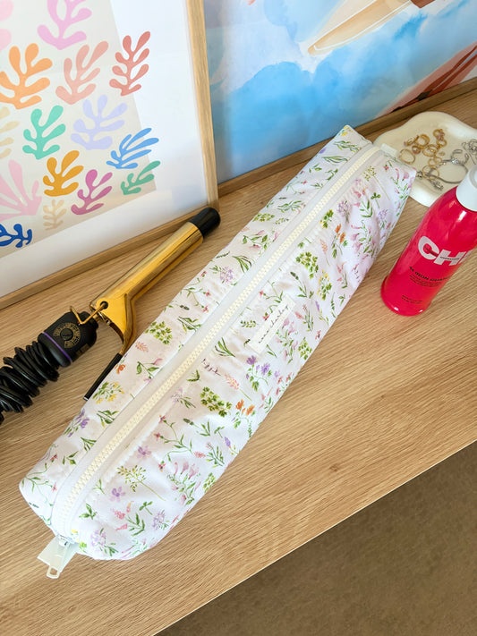 Purple Wildflower Medium Hair Tools Bag