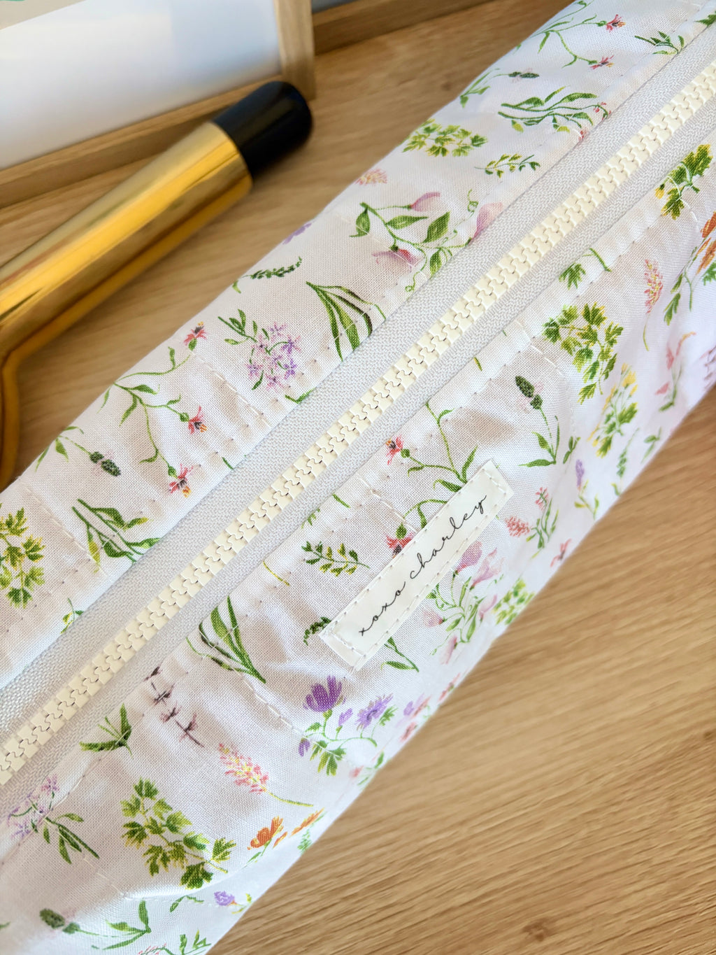Purple Wildflower Medium Hair Tools Bag