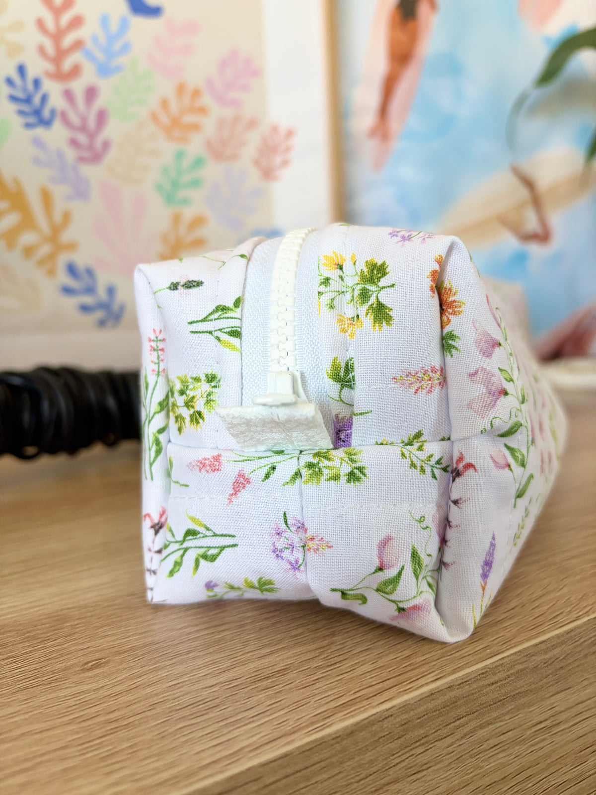 Purple Wildflower Medium Hair Tools Bag