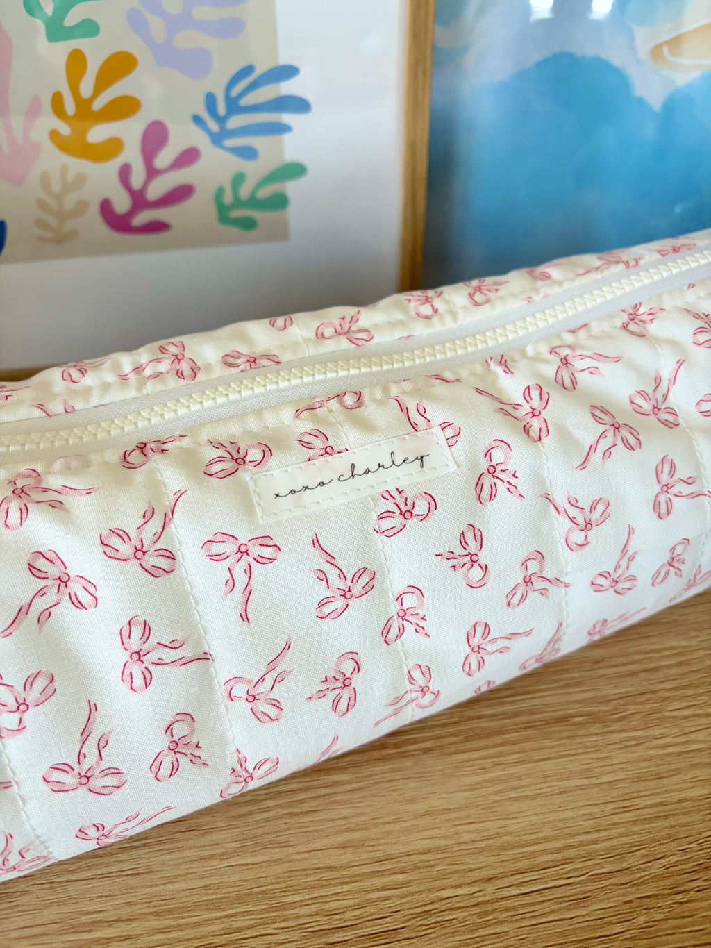 Mini Pink Bows Medium Hair Tools Bag