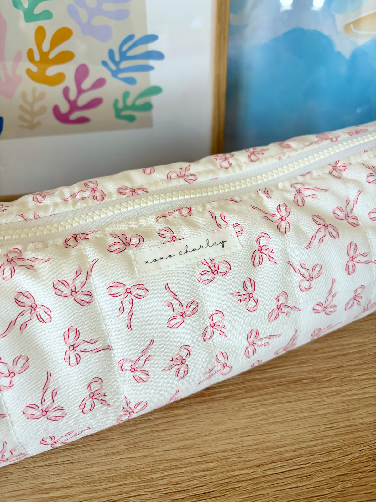 Mini Pink Bows Medium Hair Tools Bag