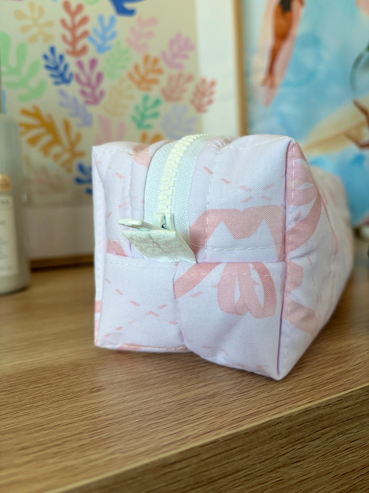 Large Pink Bow Medium Hair Tools Bag