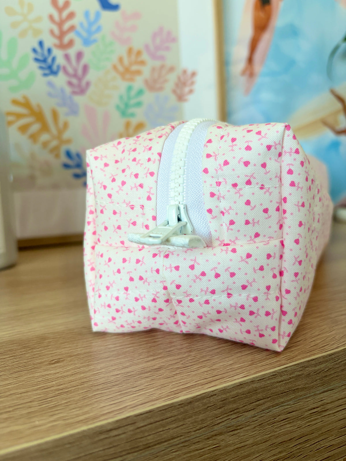 Tiny Pink Hearts Medium Hair Tools Bag