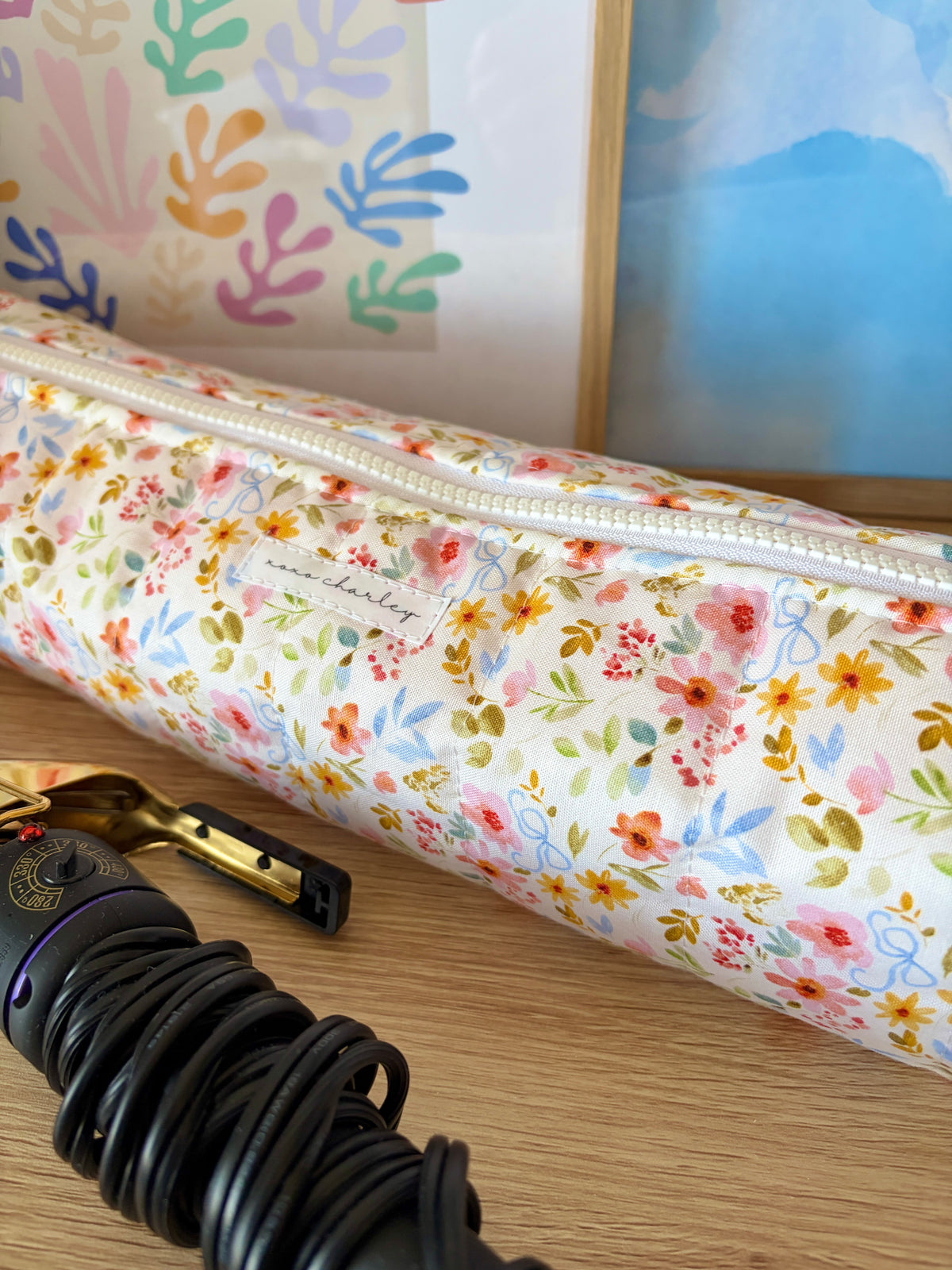 Bright Floral Medium Hair Tools Bag
