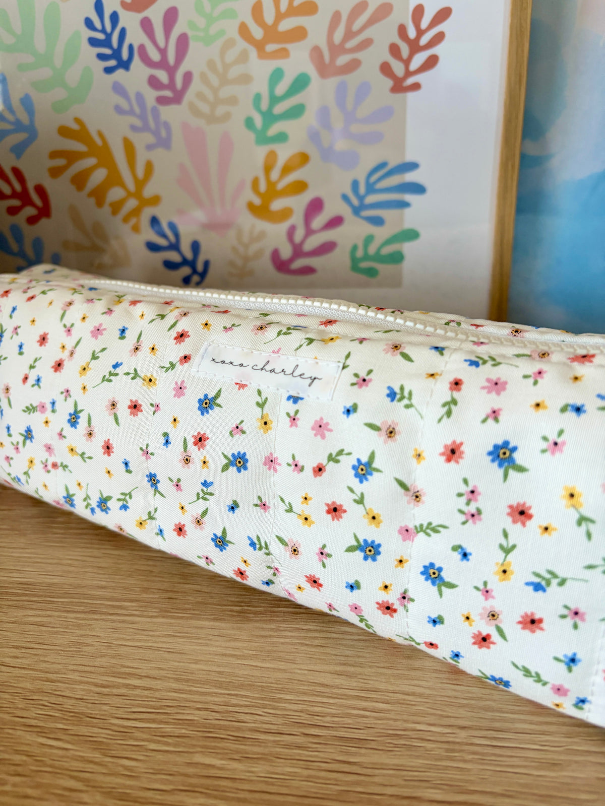 Mini Colorful Flowers Medium Hair Tools Bag