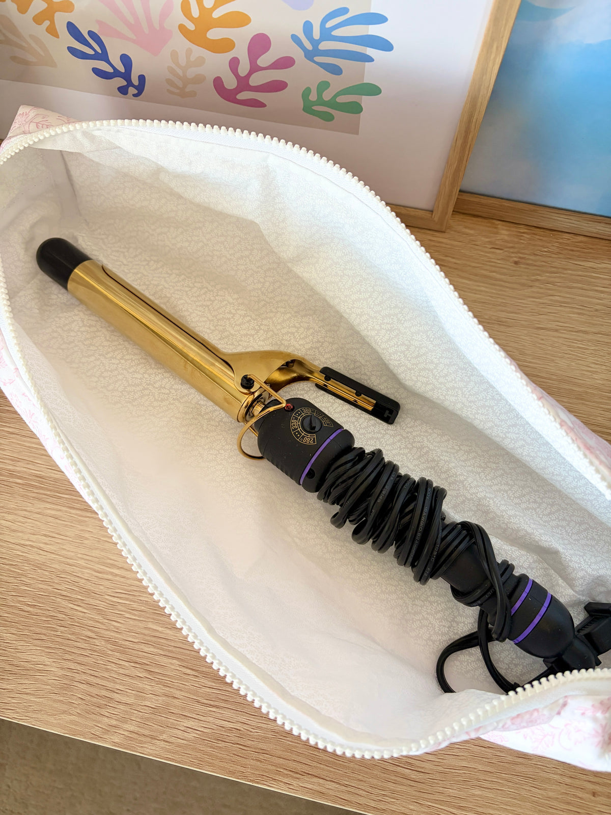 Vintage Pink Medium Hair Tools Bag
