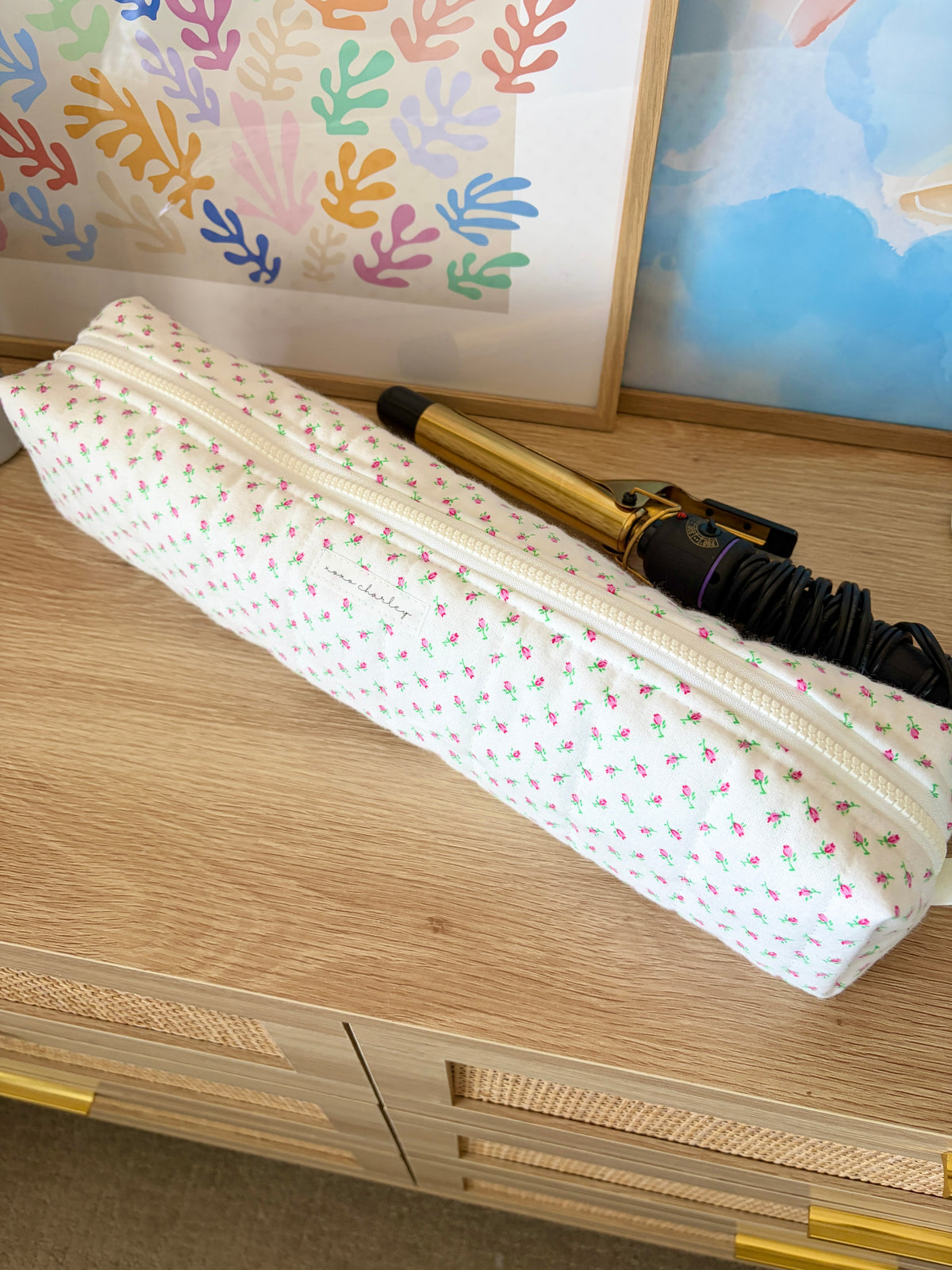 Mini Roses Medium Hair Tools Bag