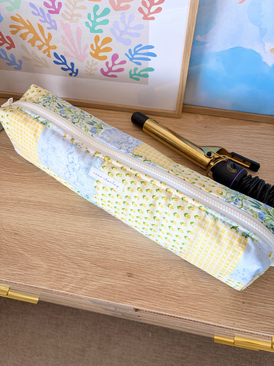 Green Patchwork Medium Hair Tools Bag