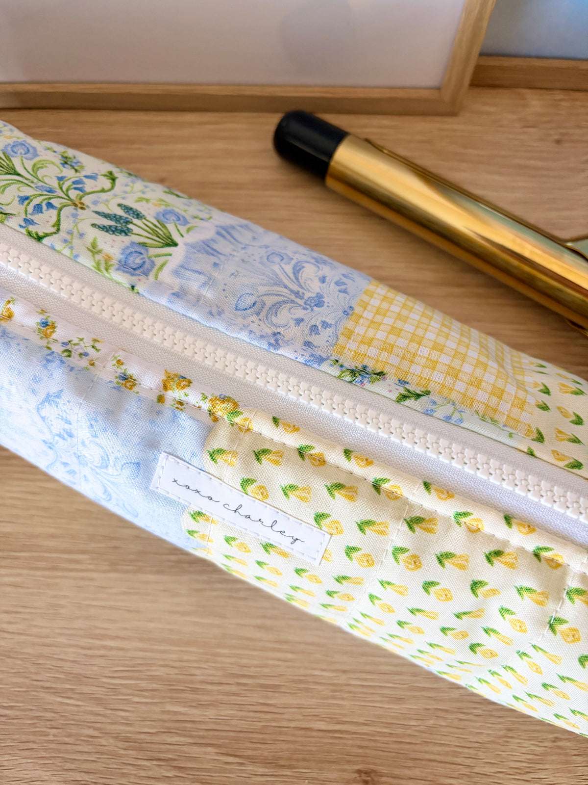 Green Patchwork Medium Hair Tools Bag