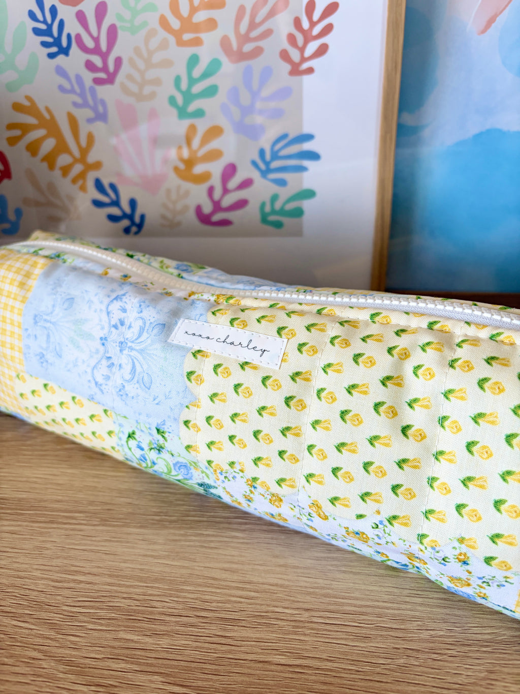 Green Patchwork Medium Hair Tools Bag