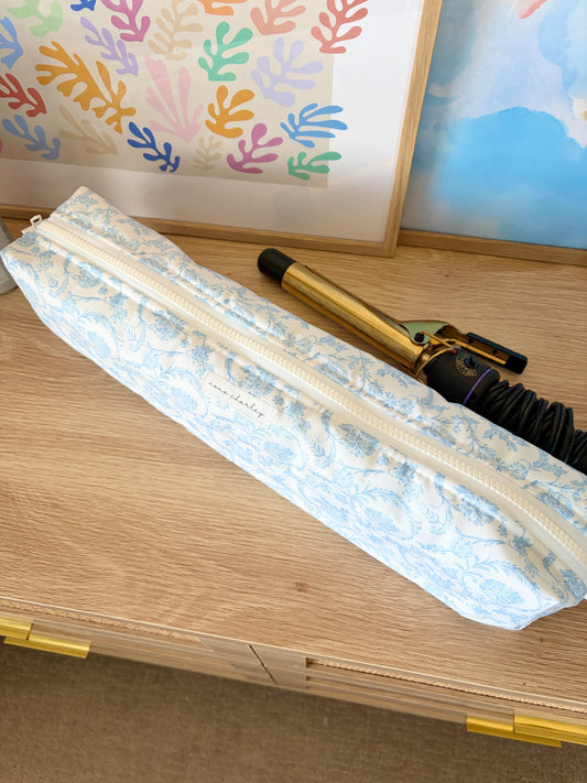 Vintage Blue Medium Hair Tools Bag