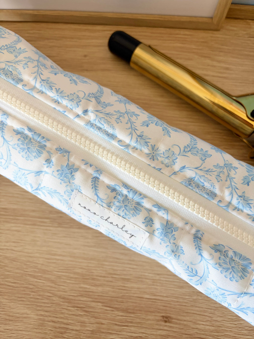 Vintage Blue Medium Hair Tools Bag