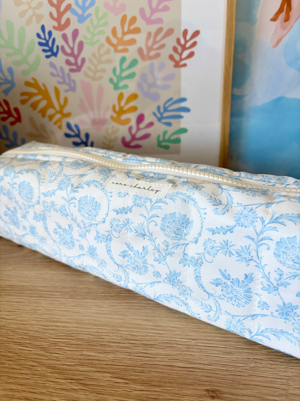 Vintage Blue Medium Hair Tools Bag