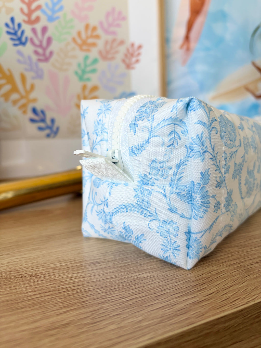 Vintage Blue Medium Hair Tools Bag