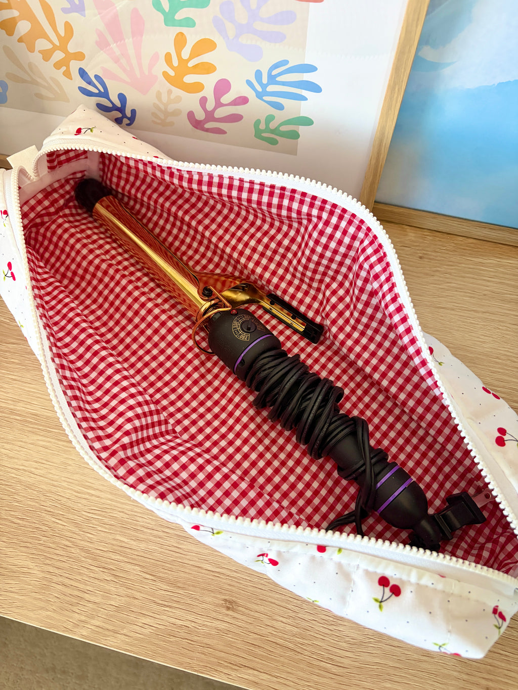 Cherry Red Medium Hair Tools Bag