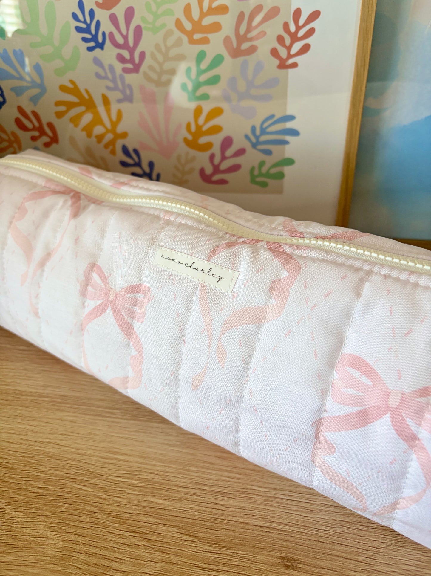 Large Pink Bow Large Hair Tools Bag