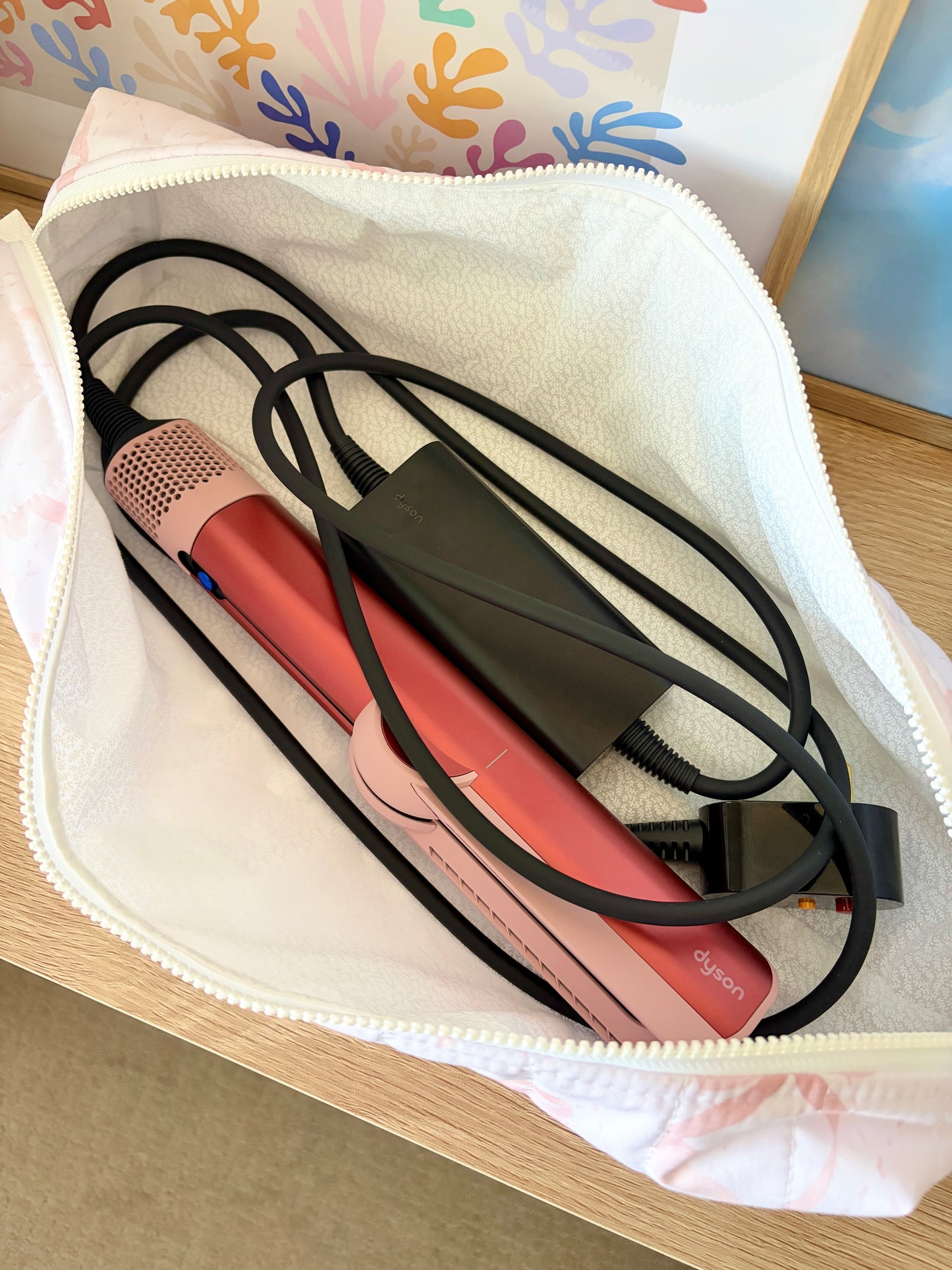 Large Pink Bow Large Hair Tools Bag