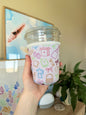 Small Colorful Doodle Cup Coozie