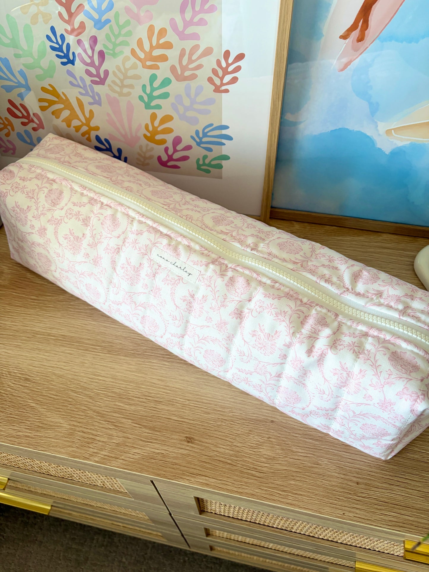 Vintage Pink Large Hair Tools Bag