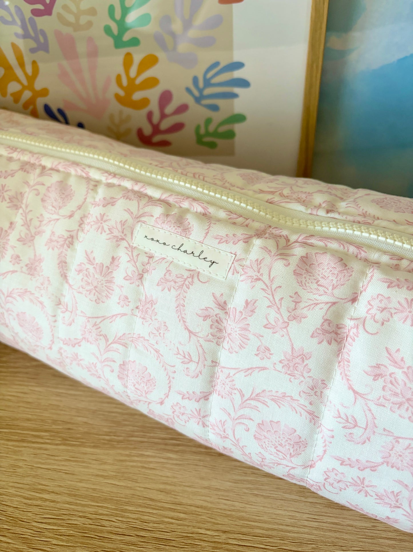Vintage Pink Large Hair Tools Bag