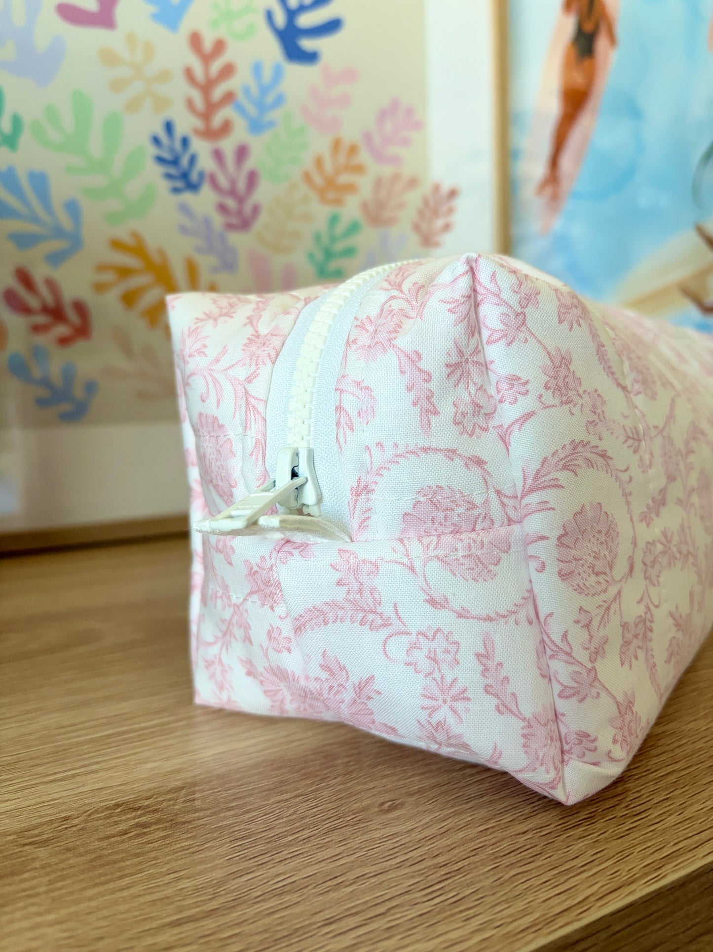 Vintage Pink Large Hair Tools Bag