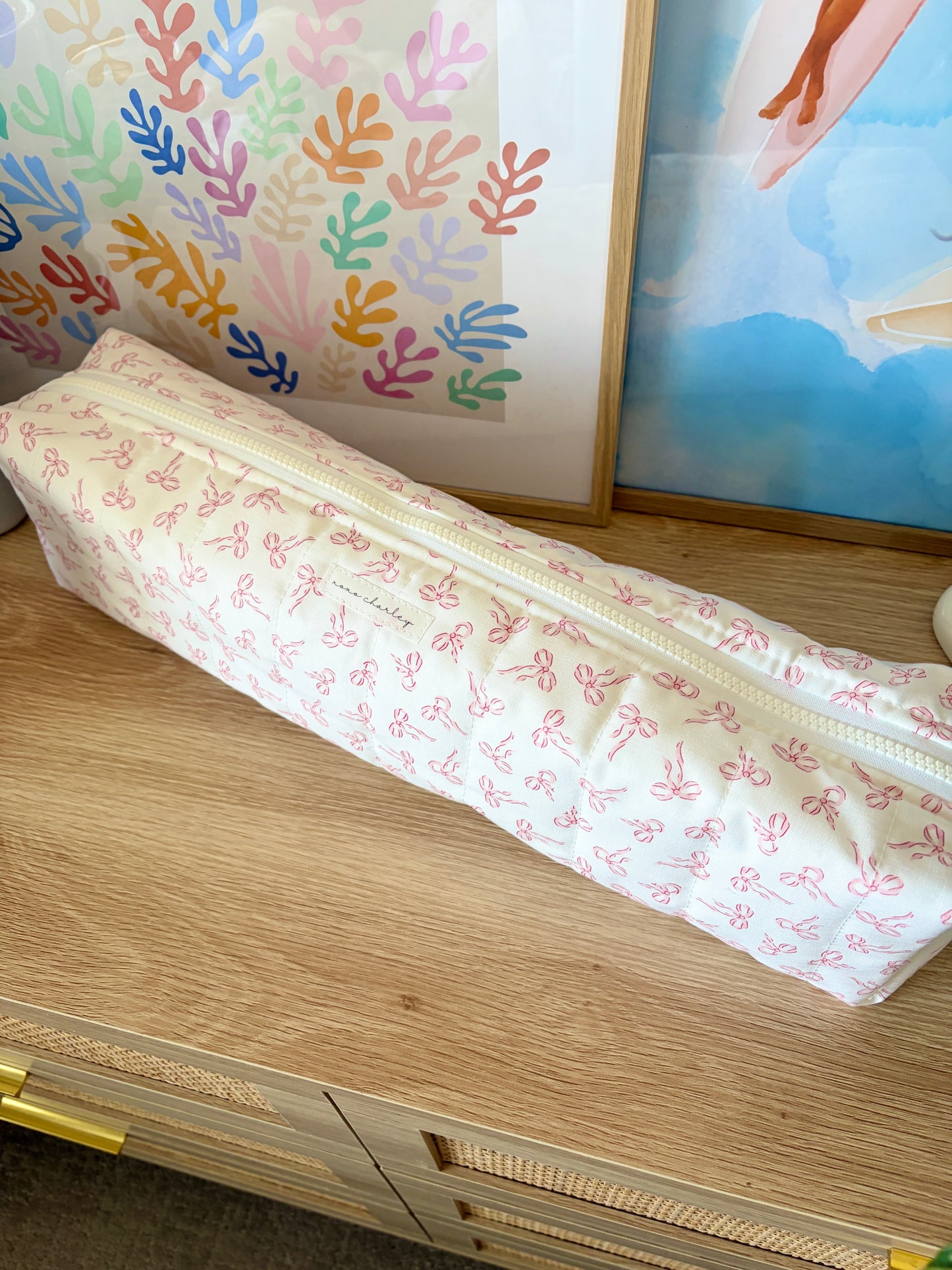 Mini Pink Bows Large Hair Tools Bag