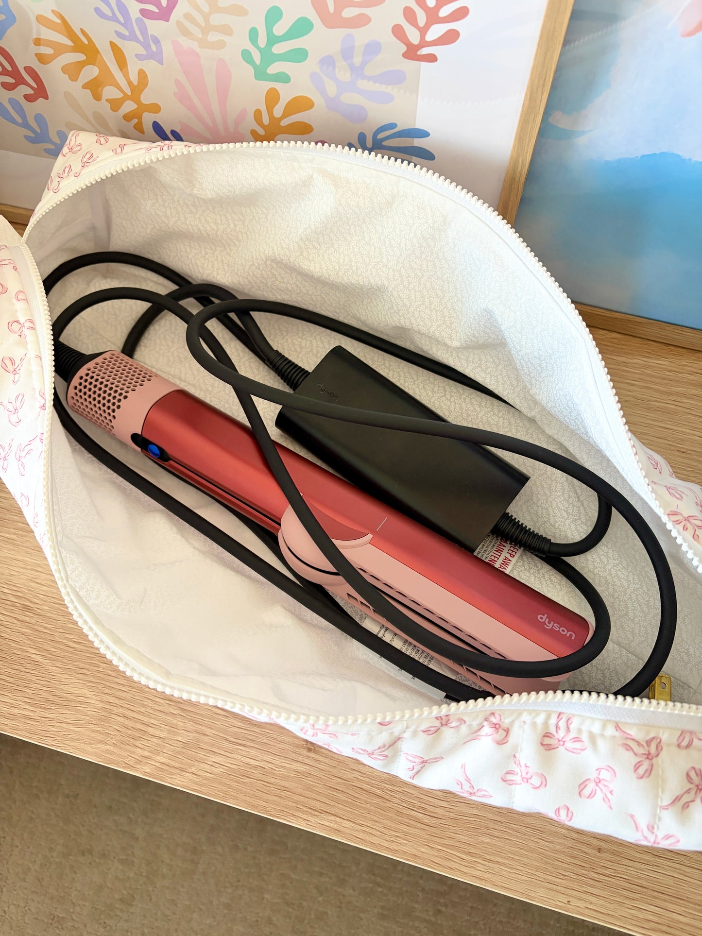 Mini Pink Bows Large Hair Tools Bag