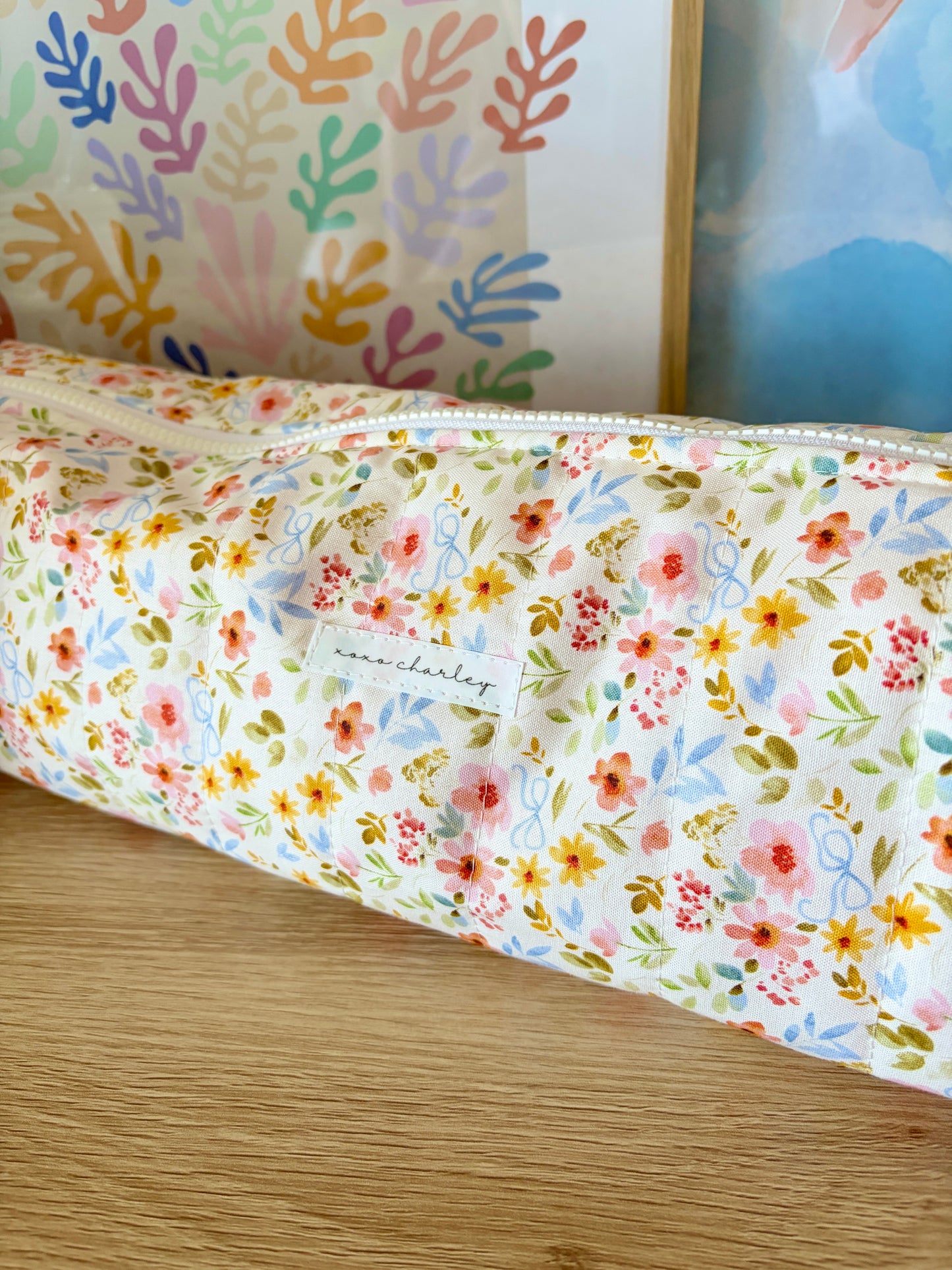 Bright Floral Large Hair Tools Bag