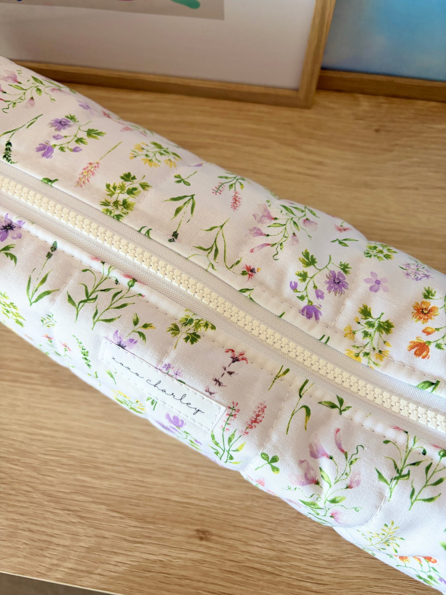Purple Wildflower Large Hair Tools Bag