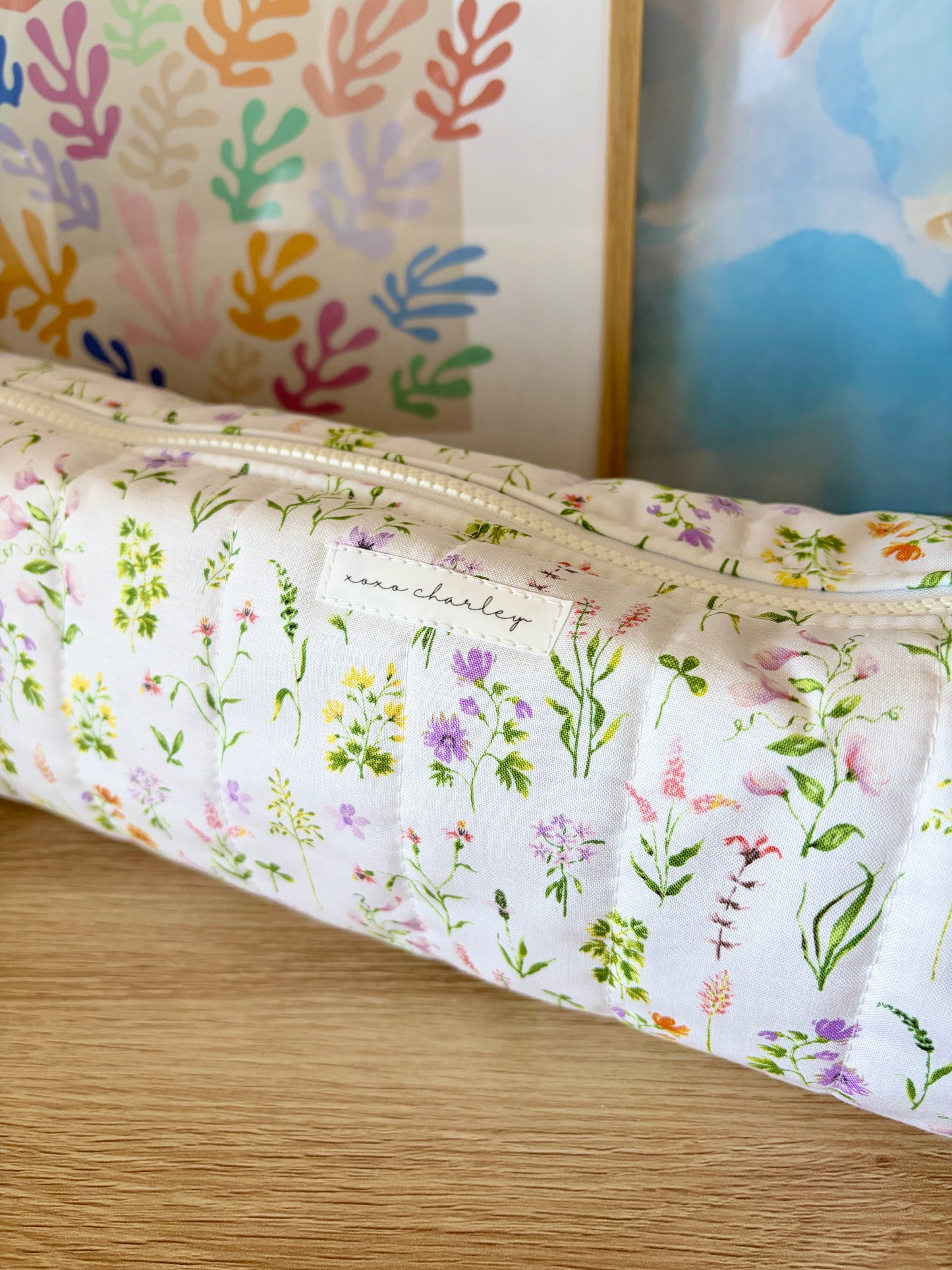 Purple Wildflower Large Hair Tools Bag