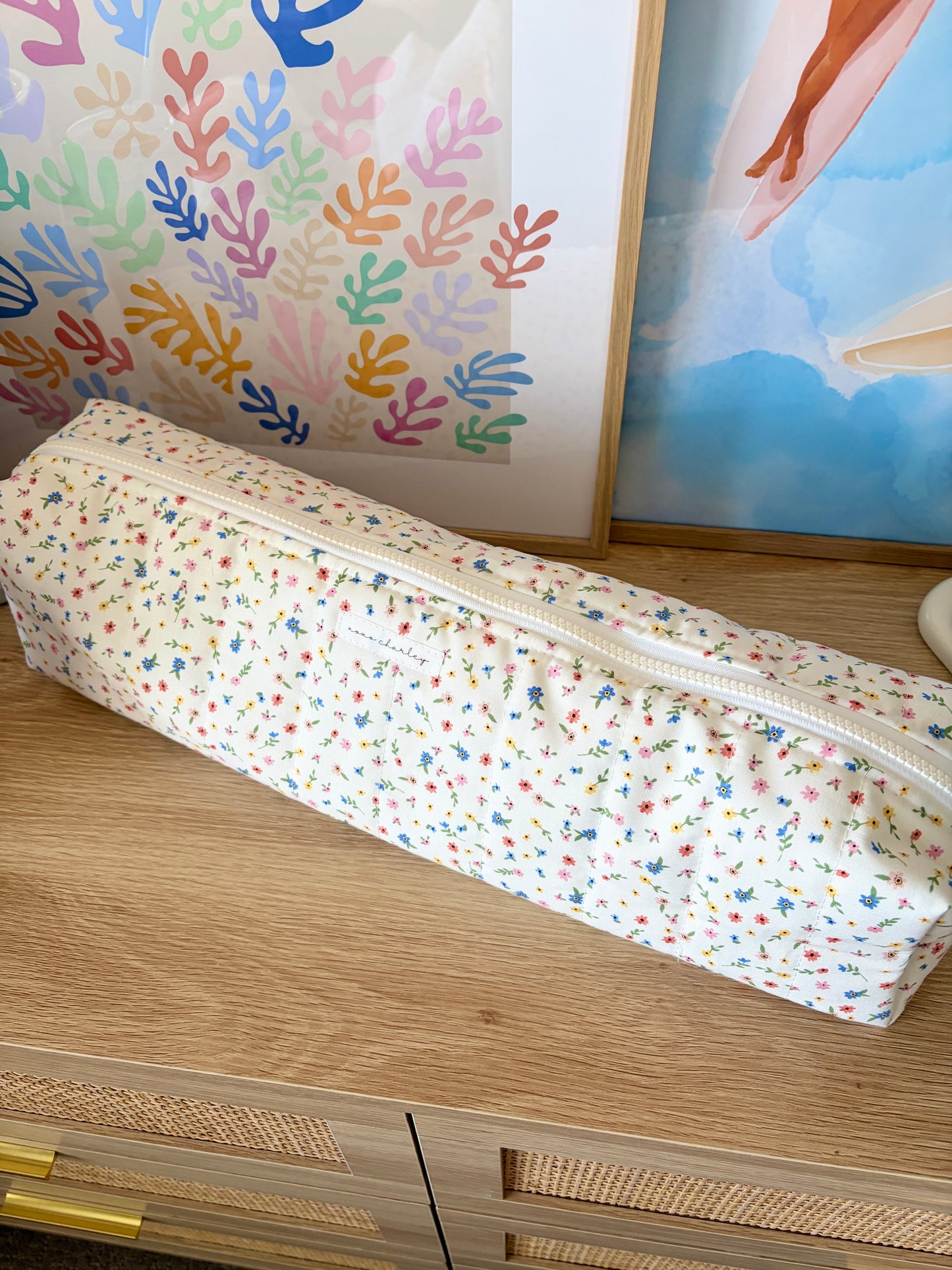 Mini Colorful Flowers Large Hair Tools Bag