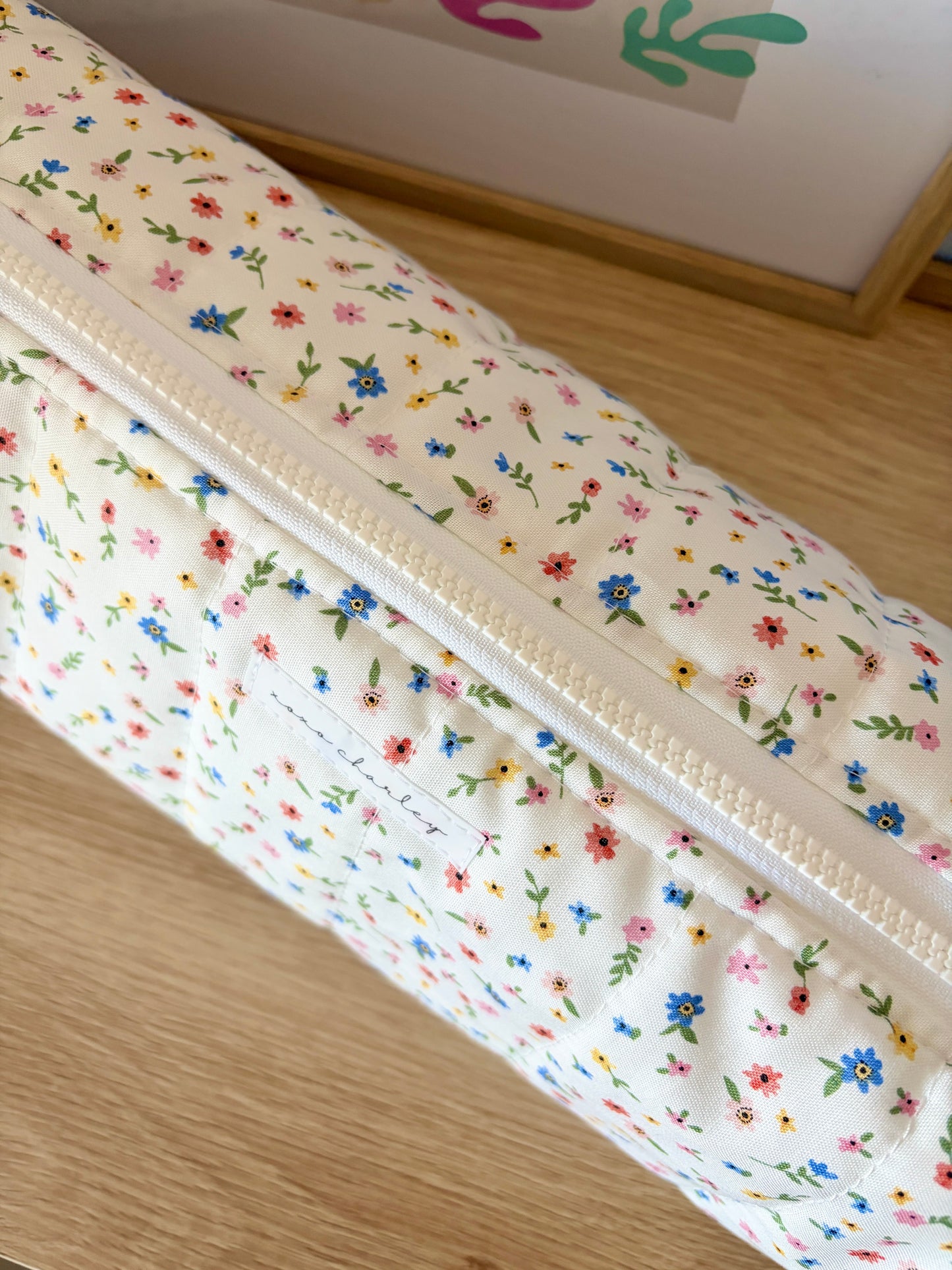 Mini Colorful Flowers Large Hair Tools Bag