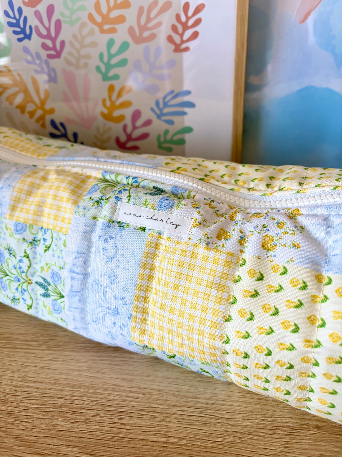 Green Patchwork Large Hair Tools Bag